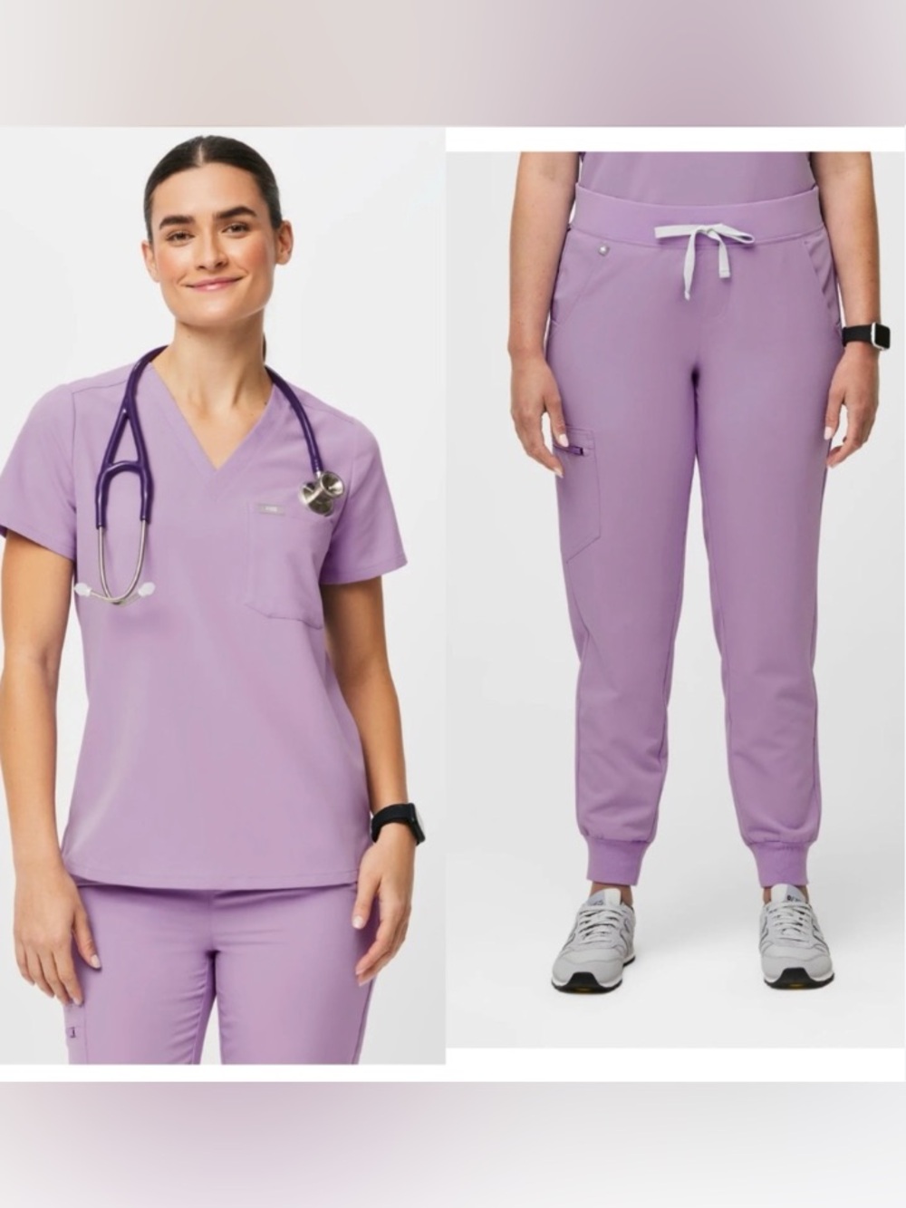 FIGS limited edition Lavender Dew Jogger Scrub Set